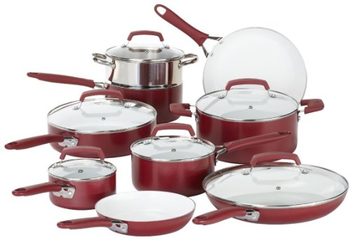 Red Details about   Saflon Titanium Nonstick 2-Piece Frying Pan Set PFOA Free Dishwasher Safe