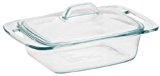 Pyrex Easy Grab 2-Quart Casserole Glass Bakeware Dish with Glass Lid