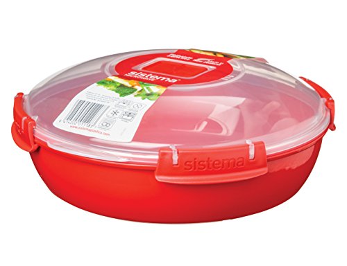 Sistema 1118 Microwave Cookware Round Dish/Plate, Red