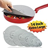 Silicone Suction Lids Airtight Seal Set, Easy to Apply and Remove Food Covers - Microwave/Oven Safe, Easy Food Storage, Splatter Protection, 6 sizes (4