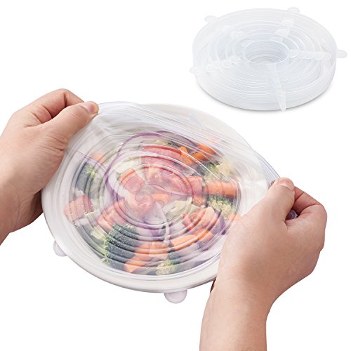 i-Kawachi Silicone Stretch Lids, 6-Pack of Various Sizes