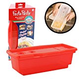 Microwave Pasta Cooker - The Original Fasta Pasta (Red) - No Mess, Sticking or Waiting for Boil