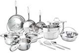 Elite 18/8 Stainless Steel 17-Piece Cookware Set By Famaid – Professional Kitchenware Set, Rustproof & Dishwasher-Safe, Elegant Design & Safe Handles For All Cooking Purposes – Ideal Housewarming Gift