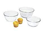 Anchor 77996 3-Piece Mixing Bowl Set, Clear