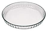 Marinex Glass Fluted Flan or Quiche Dish, 10-1/2-Inch