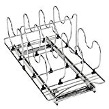 Lynk Professional Roll Out Cookware Organizer – Pull Out Under Cabinet Sliding Rack - Chrome