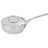 Demeyere Atlantis 2.1 Quart Conic Sauteuse Pan with Stainless Steel Lid