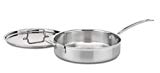 Cuisinart MCP33-30HN MultiClad Pro Stainless 5-1/2-Quart Saute with Helper and Cover
