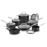 Cuisinart 66-14N 14 Piece Chef's Classic Non-Stick Hard Anodized Cookware Set, Gray