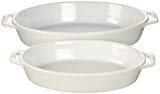 Staub 40508-633 Ceramics Oval Baking Dish Set, 2-piece, White