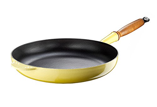 Le Creuset Cast Iron Frying Pan, 28 cm-Soleil, Enamelled, Yellow