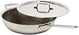 All-Clad BD55404 D5 Brushed 18/10 Stainless Steel 5-Ply Dishwasher Safe Week Night Pan Cookware, 4-Quart, Silver - 8701005202