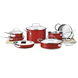 Cuisinart CSS-11MR 11-Piece Classic Cookware Set, Red