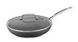 Cuisinart 622-30G Chef's Classic Nonstick Hard-Anodized 12-Inch Skillet with Glass Cover, Black